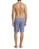 Paisley Swim Trunks, Navy