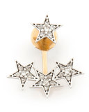 Wonder Woman White Diamond Stars Ear Jacket