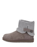 Darrah Knit & Suede Boot, Gray, Youth