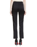 Donne High-Waist Skinny Ankle Pants, Black
