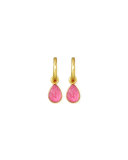 Pink Intaglio Teardrop Earring Pendants