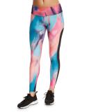 Tuxedo Printed Athletic Leggings, Chemistry/Black Mesh