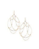 14k Gold Oval Web Earrings