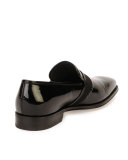 Nygel Patent Leather Loafer with Side Vara, Black