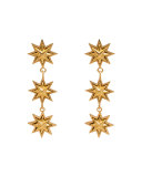 Triple Starburst Drop Earrings