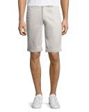 Griffin Flat-Front Shorts, Taupe 