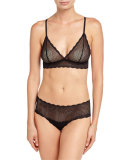 Sweet Treats Mesh Cheeky Hotpants, Black