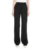 High-Waist Wide-Leg Pants, Black