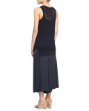 Mesh-Stitch Cotton Tank