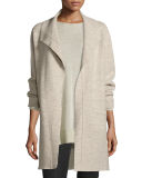 Boiled Wool Funnel-Neck Coat 