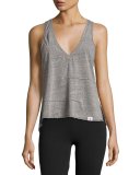 Pacific Pintuck Muscle Tank Top, Gray