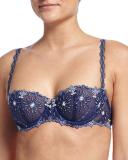 Vendome Demi Bra, Blue Polka Print