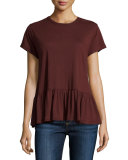 The Ruffle Tee, Dark Wine
