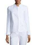 Emilia Snap-Front Jacket, White