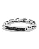 Men's Streamline ID Bracelet with Black Diamonds