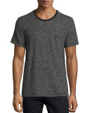 Seersucker-Pinstripe Short-Sleeve Tee