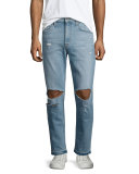 Rude Boy Neu Destroyed Denim Jeans, Light Blue