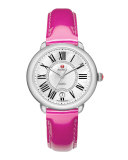 16mm Leather Watch Strap, Pink