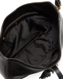 james street mason leather hobo bag, black