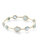 18K Gold Rock Candy Multi-Stone Bangle in Waterfall