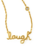 Laugh Pendant Bezel Diamond Necklace