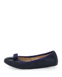 My Joy Matte Leather Ballerina Flat