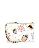 Burned Floral-Print Clutch Bag, Multicolor