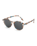 Shape #D Round Sunglasses, Blue Tortoise