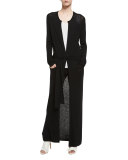 Johnson Maxi-Length Wool Cardigan, Black