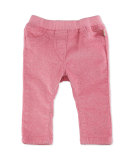 Glittered Stretch Corduroy Pants, Pink, Size 2-3