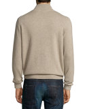 Cashmere Half-Zip Sweater, Rocky Beach