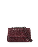 Baby Olimpia Snakeskin Shoulder Bag, Bordeaux