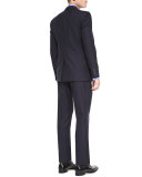 Modern-Fit Wool Suit, Navy 