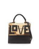 Alex Mini Black Widow Shoulder Bag, Black/Gold