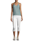 Splice Capri Sport Capri Leggings, White