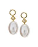 White Pearl Briolette Earring Charms