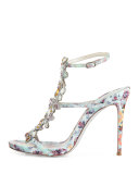 Crystal Pixel-Print 75mm Sandal, Multi