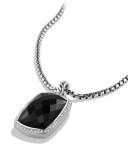Albion Pendant with Onyx and Diamonds