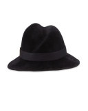 Nell Handmade Wool Fedora Hat, Black