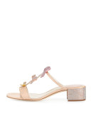 Bow Embellished 40mm Slide Sandal, Multi