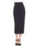 High-Waist Midi Skirt, Midnight