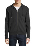 Tech Zip-Front Hoodie, Charcoal
