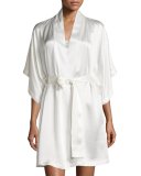 Jasmine Short Silk Wrap Robe