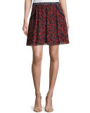 Marisa Printed Chiffon Skirt, Montage Mini Rubiate