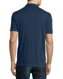 Short-Sleeve Peace Polo Shirt, Navy