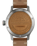 43mm Mackinaw Field Watch with Leather Strap, Brown/Navy