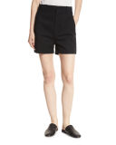 High-Waist Stretch-Cotton Shorts