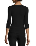 Jackie Knit Ballet Top, Black