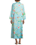Magnolia Printed Zip Caftan, Sky Blue