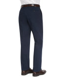 Brando Dressy Cotton Trousers, Navy